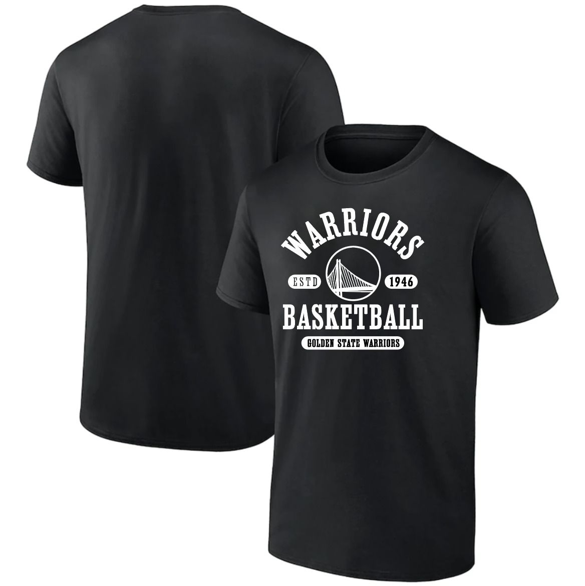 Men 2025 NBA Golden State Warriors Black T shirts style 041->nba t-shirts->Sports Accessory